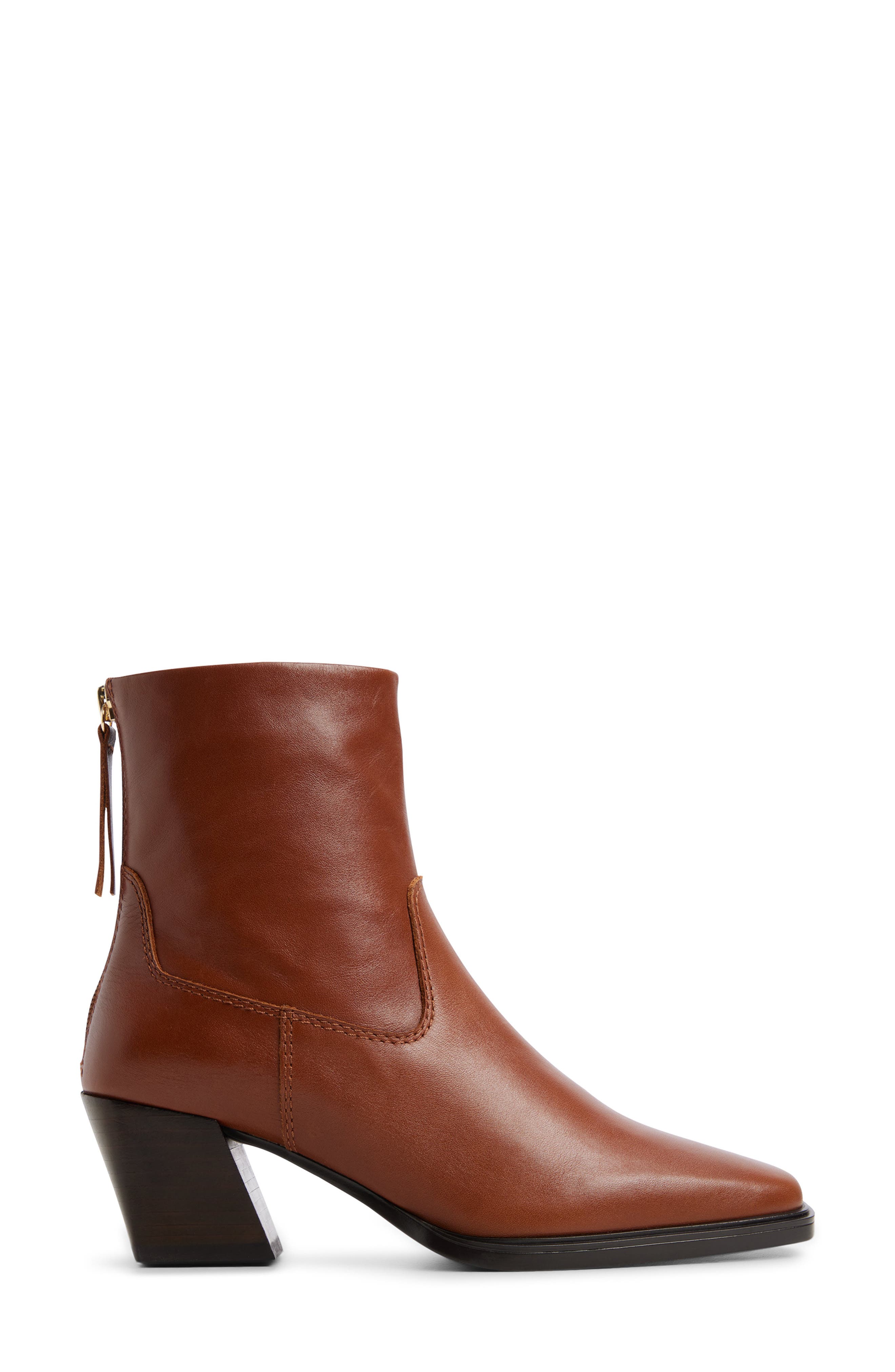 Ybiraweth Leather Bootie, Alternate, color, MEDIUM BROWN