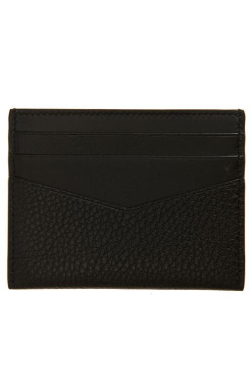 Givenchy Black Card Holder With V Detail And Logo Lettering On The Front In Leather Man In Black