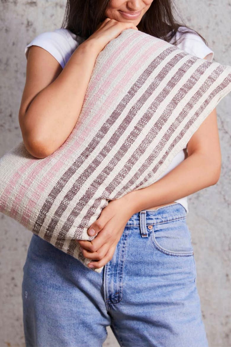 Palma Lumbar Pillow Cover, Alternate, color, Terra