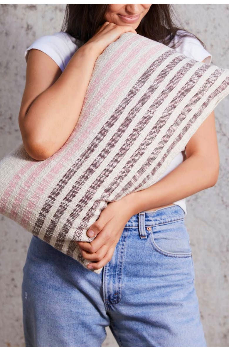 Pillowpia Palma Lumbar Pillow Cover, Alternate, color, Terra