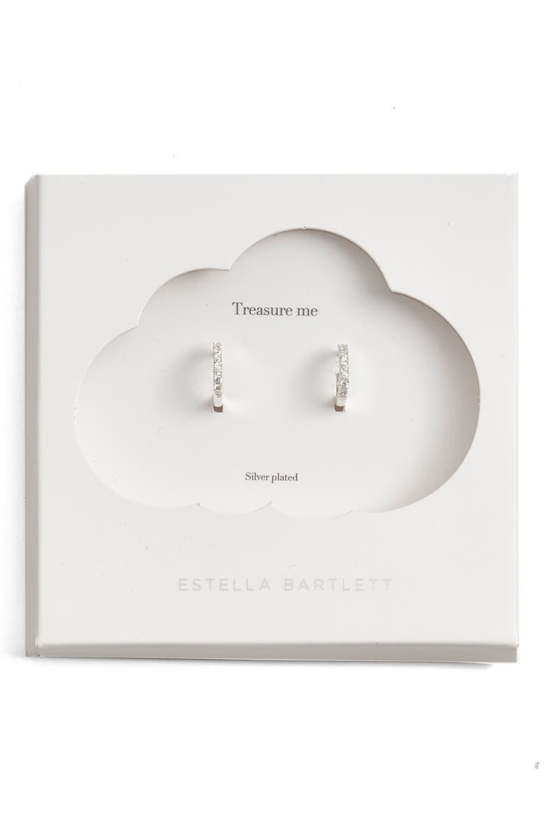 Estella Bartlett Crystal Pavé Huggie Hoop Earrings, Alternate, color, 