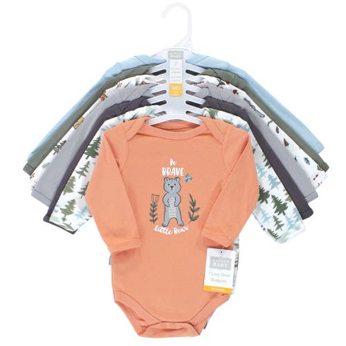 Hudson Baby Cotton Long-sleeve Bodysuits 7-pack In Multi