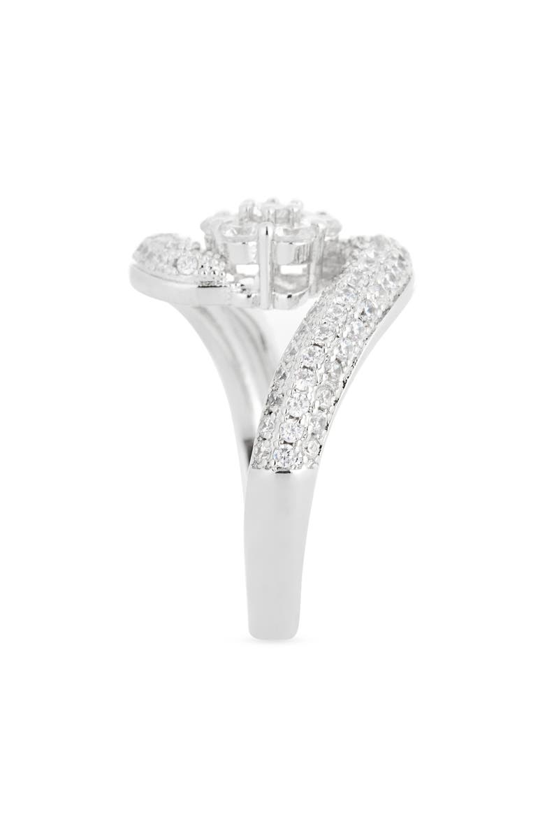 NORDSTROM RACK Cubic Zirconia Twisted Ring, Alternate, color, Clear- Silver