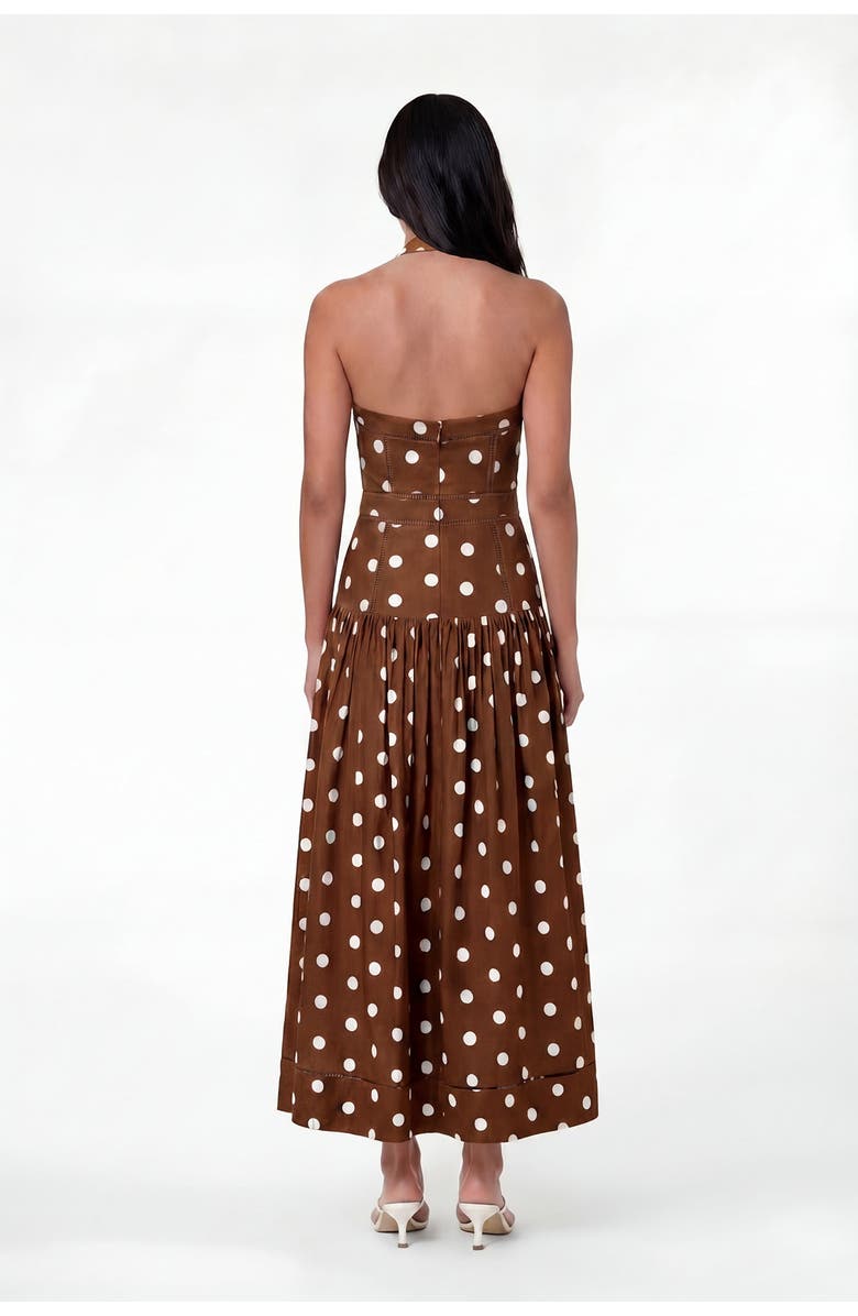 NICHOLAS Vivianne Dress, Alternate, color, Spice Ivory Polka Dot