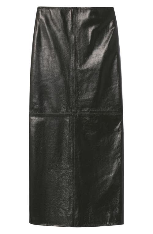 A.l.c . Marta Leather Midi Skirt In Black