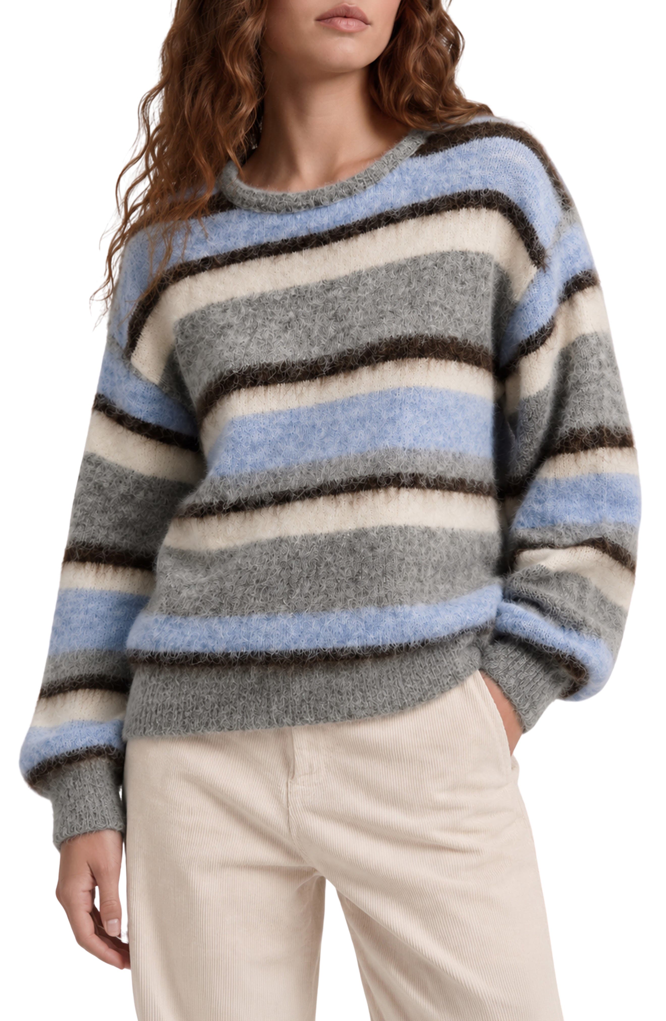 selected RETRO STRIPE COZY HEATHER