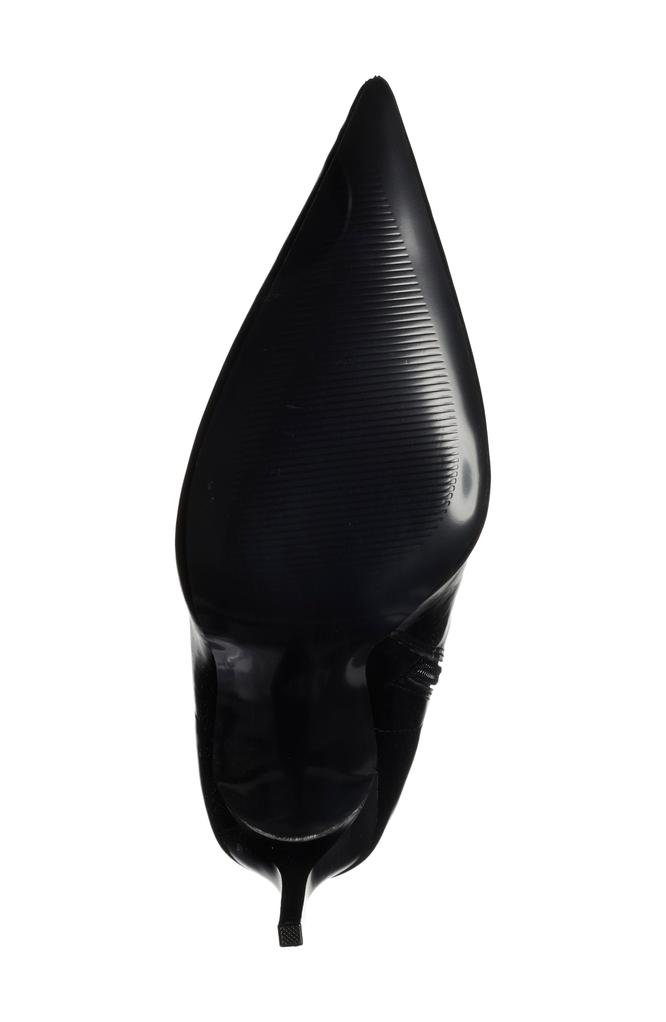 Mackena Bootie, Alternate, color, BLACK TECHNO SATIN