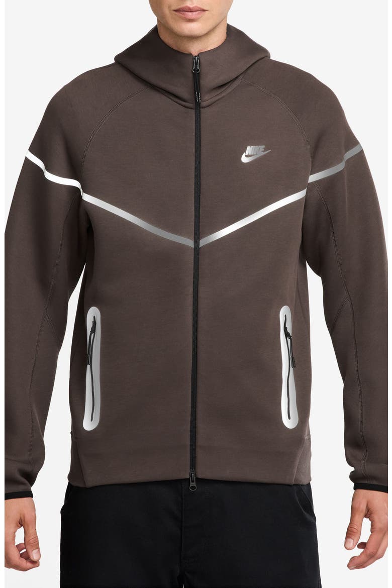 Tech Fleece Windrunner Hooded Jacket, Main, color, BAROQUE BROWN/ BEMIS SILVER