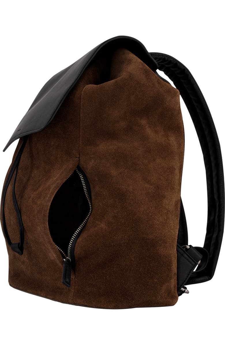 Vince Drayton Suede Flap Backpack, Alternate, color, Chocolate
