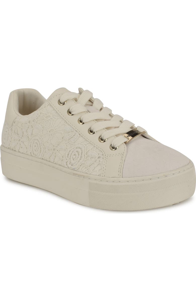 Nine West Gatsby Platform Sneaker, Main, color, Chic Cream
