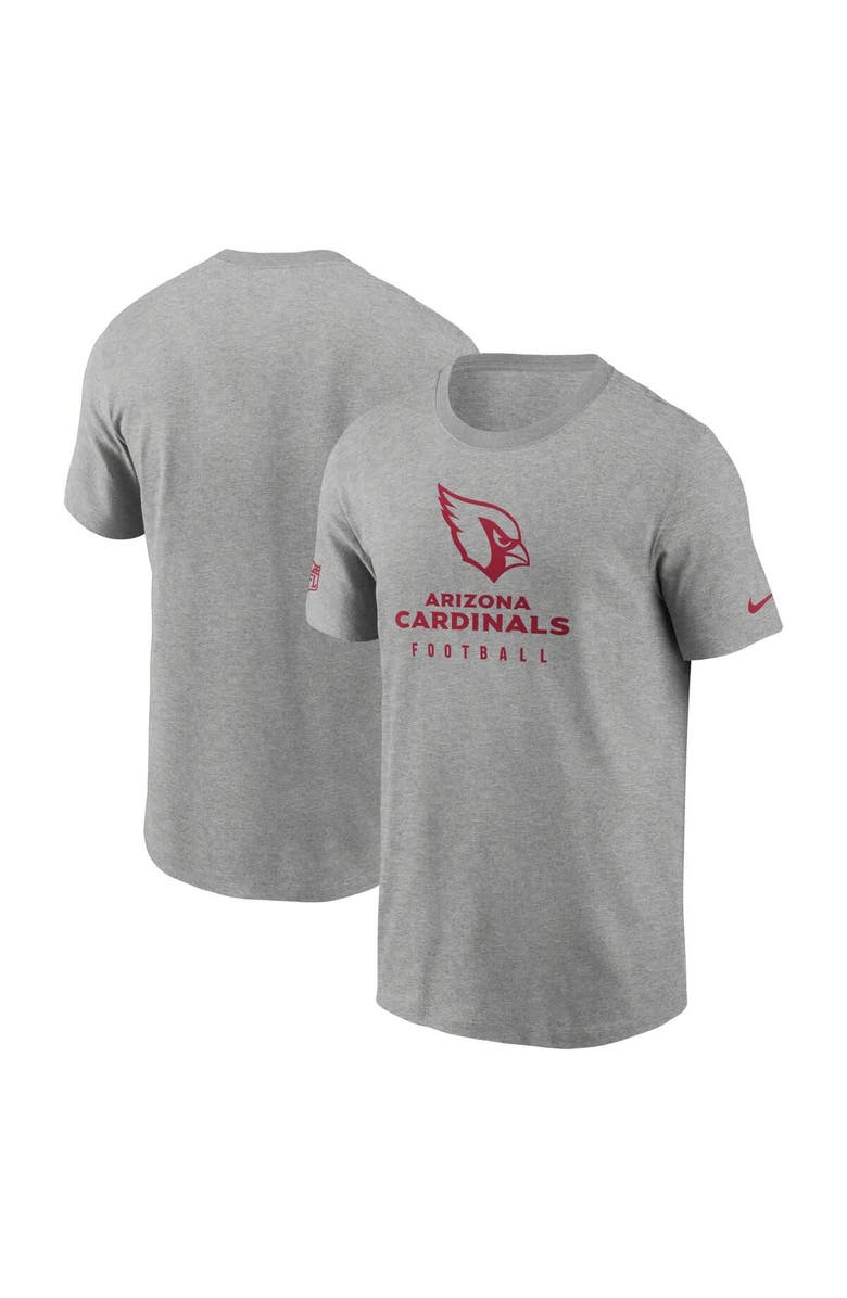 Nike Men's Nike Heather Gray Arizona Cardinals Sideline Performance T-Shirt, Main, color, Heather Gray