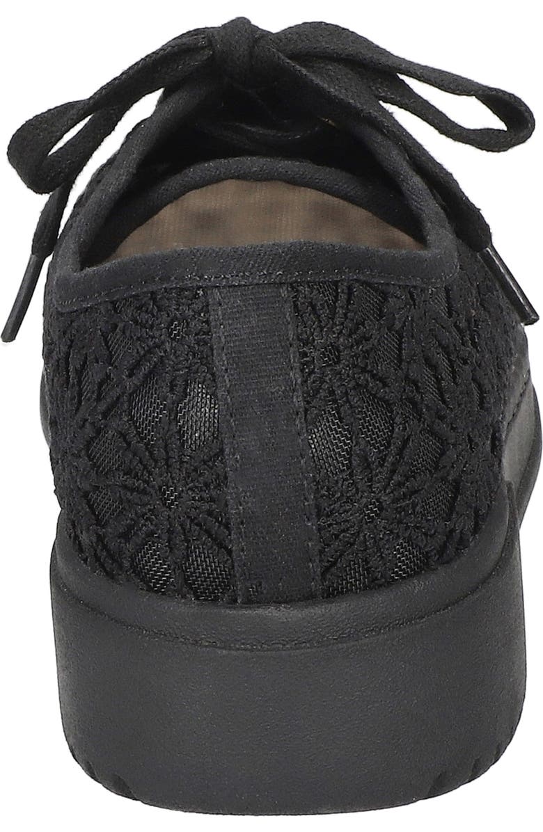 Bella Vita Abagale Lace Platform Sneaker, Alternate, color, Black Flower Embroidery Mesh