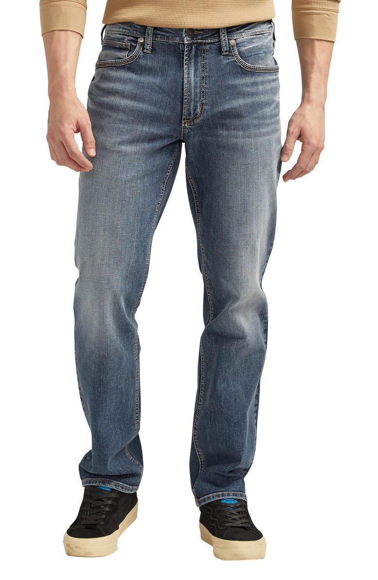 Silver Jeans Co. Eddie Athletic Fit Tapered Jeans, Main, color, Indigo