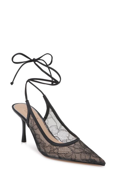Bari Ankle Wrap Mesh Pump