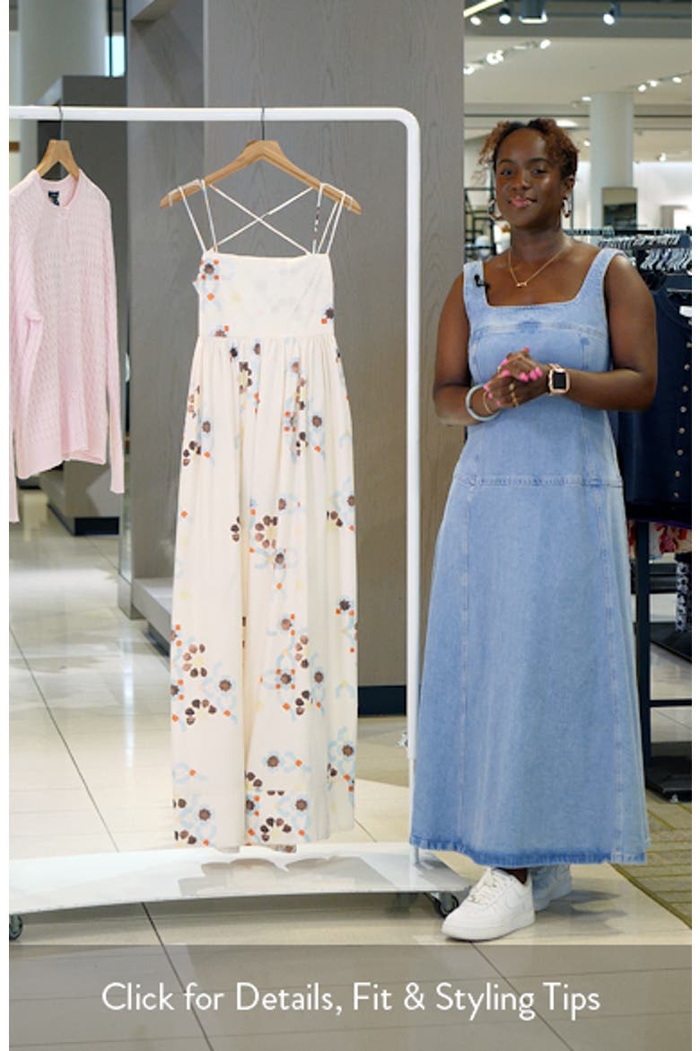 Strappy Open Back Cotton Poplin Dress video
