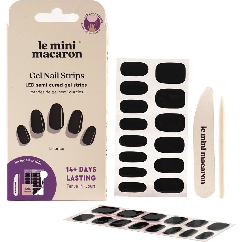 Le Mini Macaron Gel Nail Strips Kit In Licorice