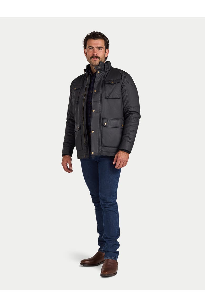 Wax Effect Jacket, Alternate, color, Black