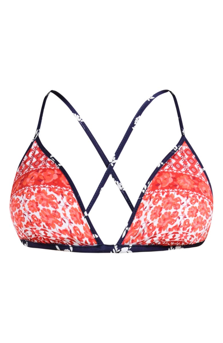 Sunshine 79 Flowers & Stripes Reversible Bikini Top, Alternate, color,