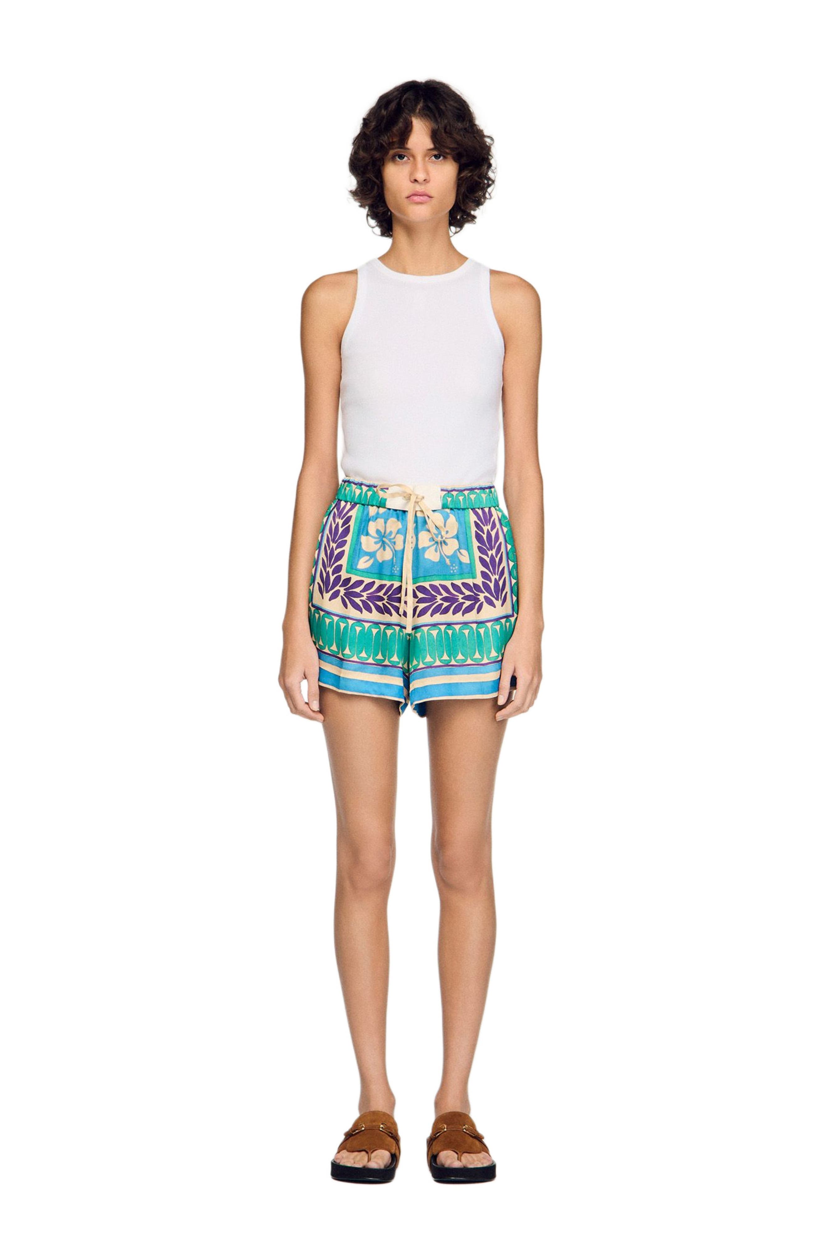 Short floral print shorts - image 2