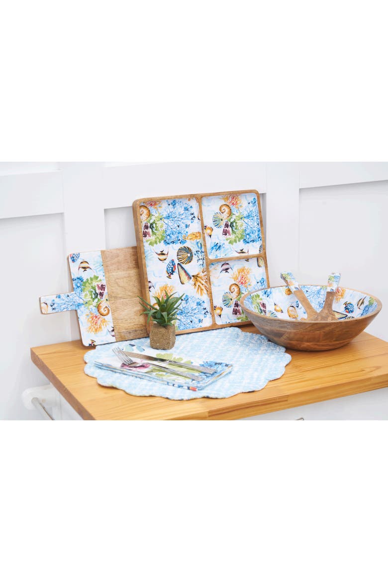 Makena Beach Collection Cotton Single Cloth Napkin, Alternate, color, Blue