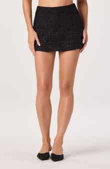 ASTR the Label Metallic Tweed Mini Skort