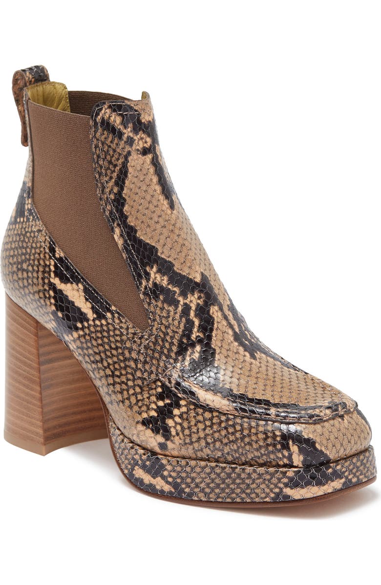 LABUCQ Jaki Snake Embossed Chelsea Boot, Main, color,