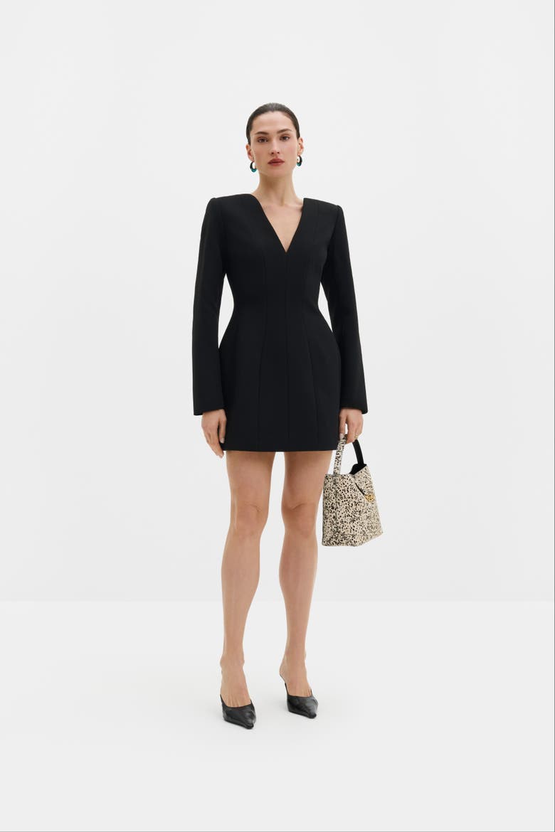 Ninni Hourglass Mini Dress, Main, color, Black