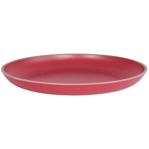 Gibson Home Rockabye 4 Piece Melamine Dinner Plate Set In Red