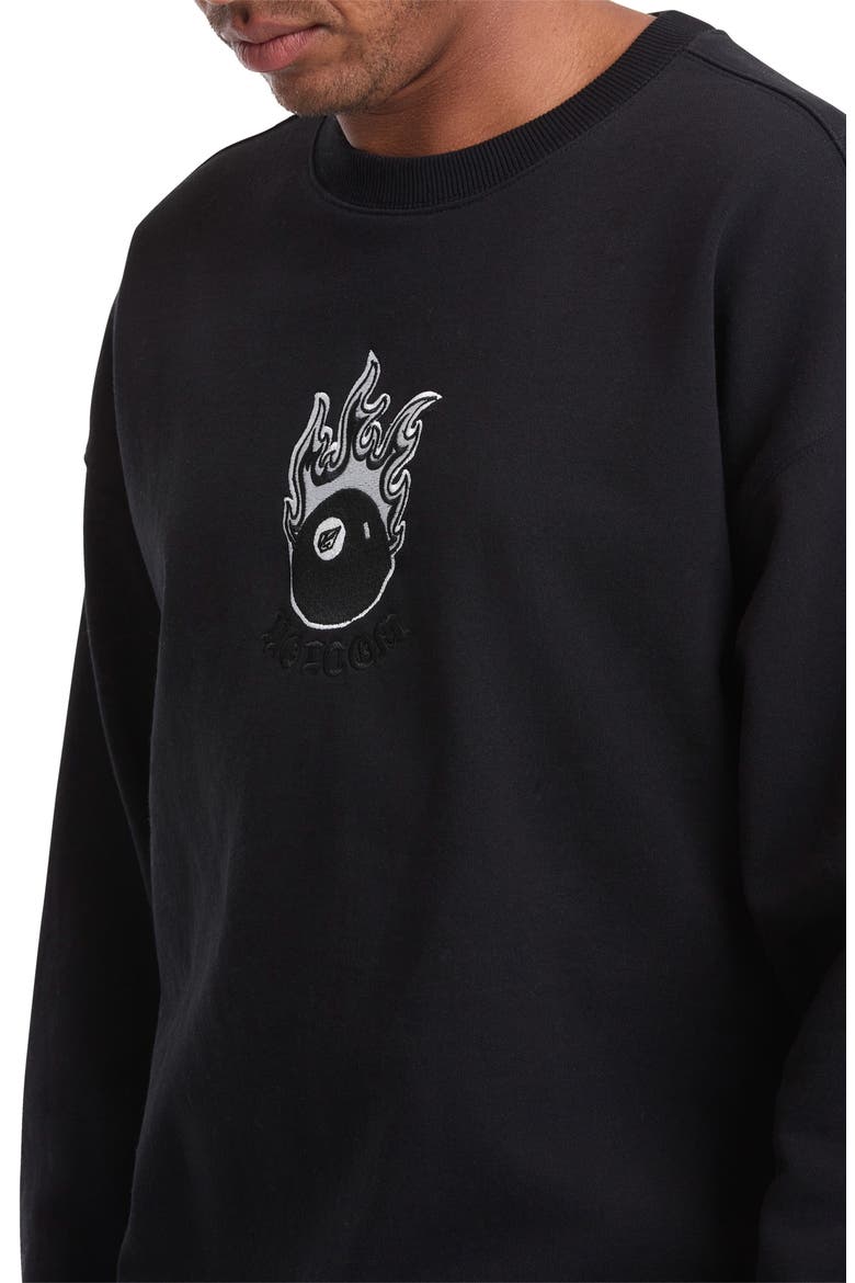 x Seth Conboy Embroidered Crewneck Sweatshirt, Alternate, color, BLACK