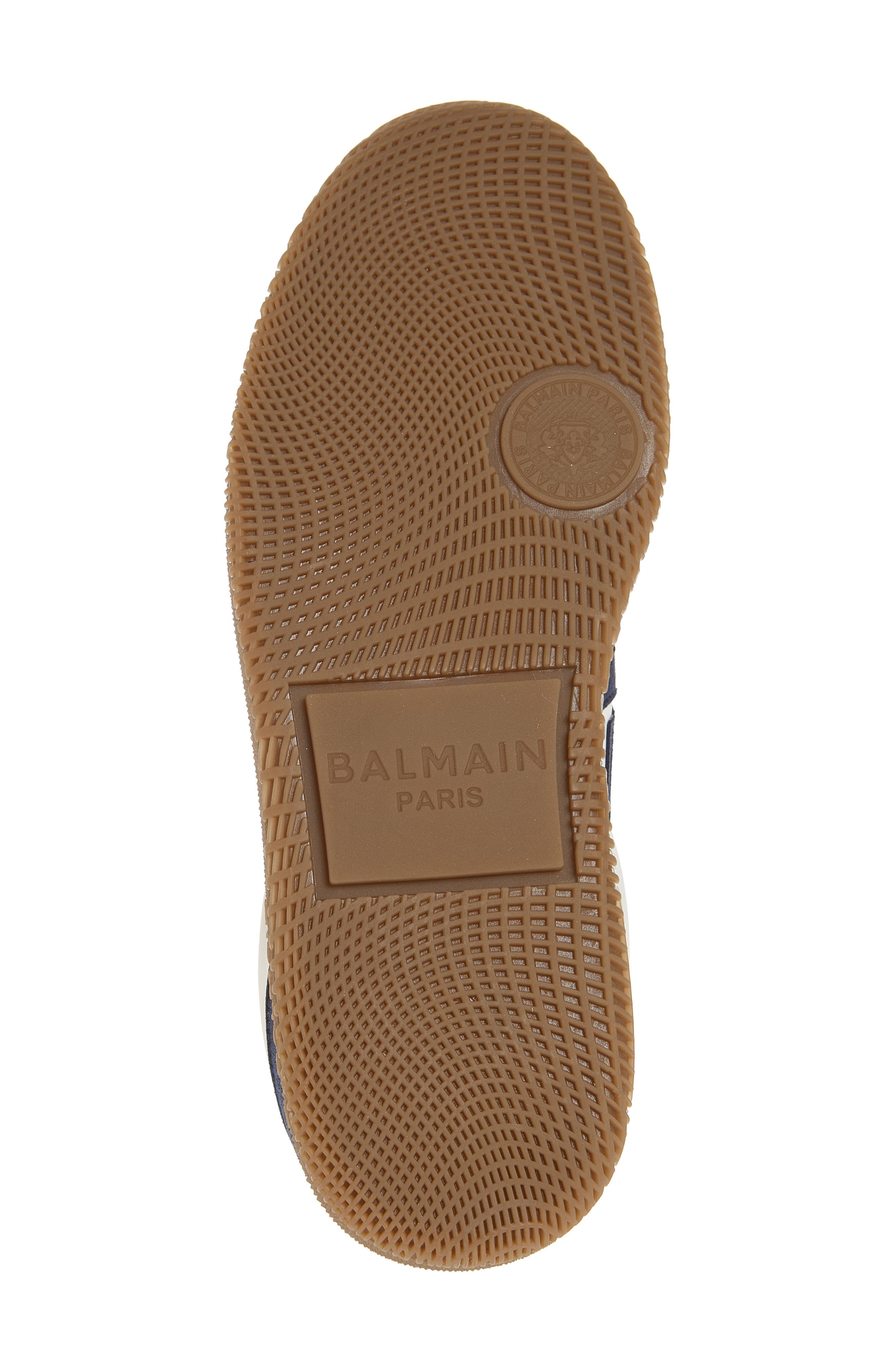 Balmain Swan Trainer Sneaker, Alternate, color, Gym White/ Navy