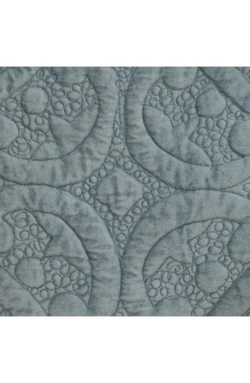 Parkland Collection Tufted Velvet Square Throw Pillow In Sea Foam
