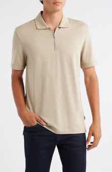 BOSS Paras Piqué Zip Polo