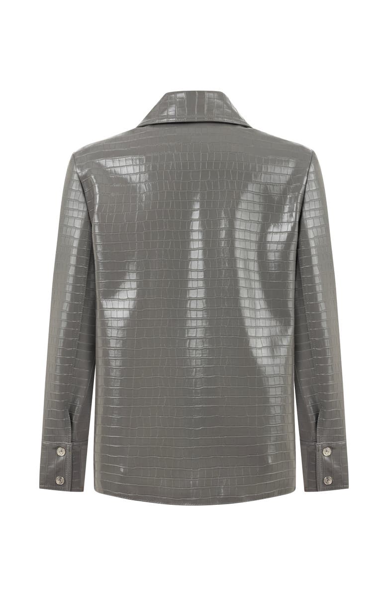 Nocturne Shirt Collar Faux Leather Jacket, Alternate, color,