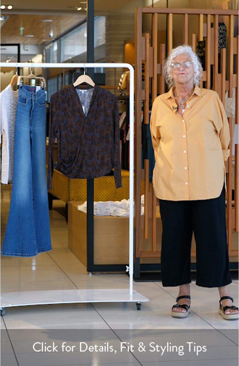 Feather Fern Faux Wrap Top, sales video thumbnail