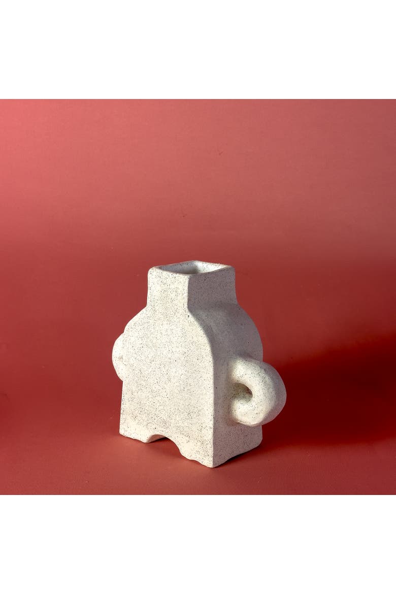 Teo Vase, Alternate, color, White