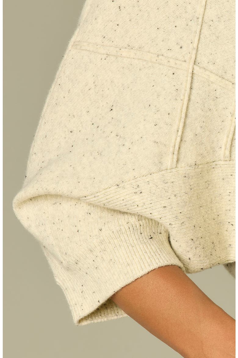 Dolman Sleeve Crewneck Sweater, Alternate, color, CREAM/ BLACK