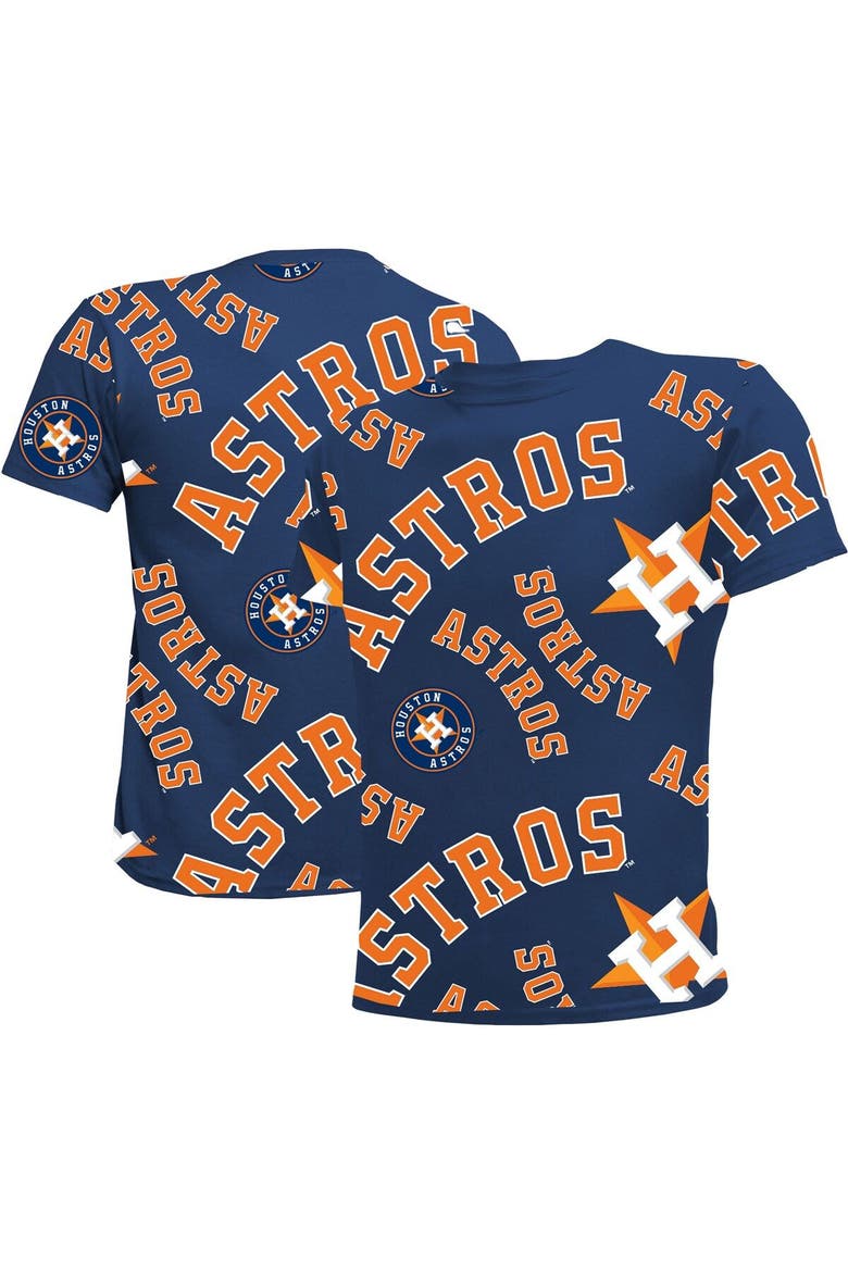 Youth Stitches Navy Houston Astros Allover Team T-Shirt, Main, color, Navy