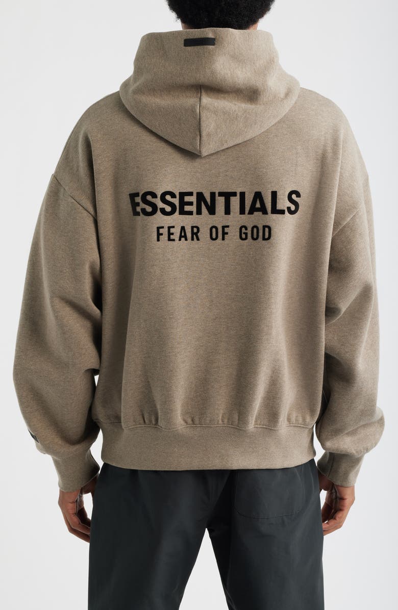 Fear of God Essentials Classic Fit Fleece Zip-Up Hoodie, Alternate, color, Homestead Heather