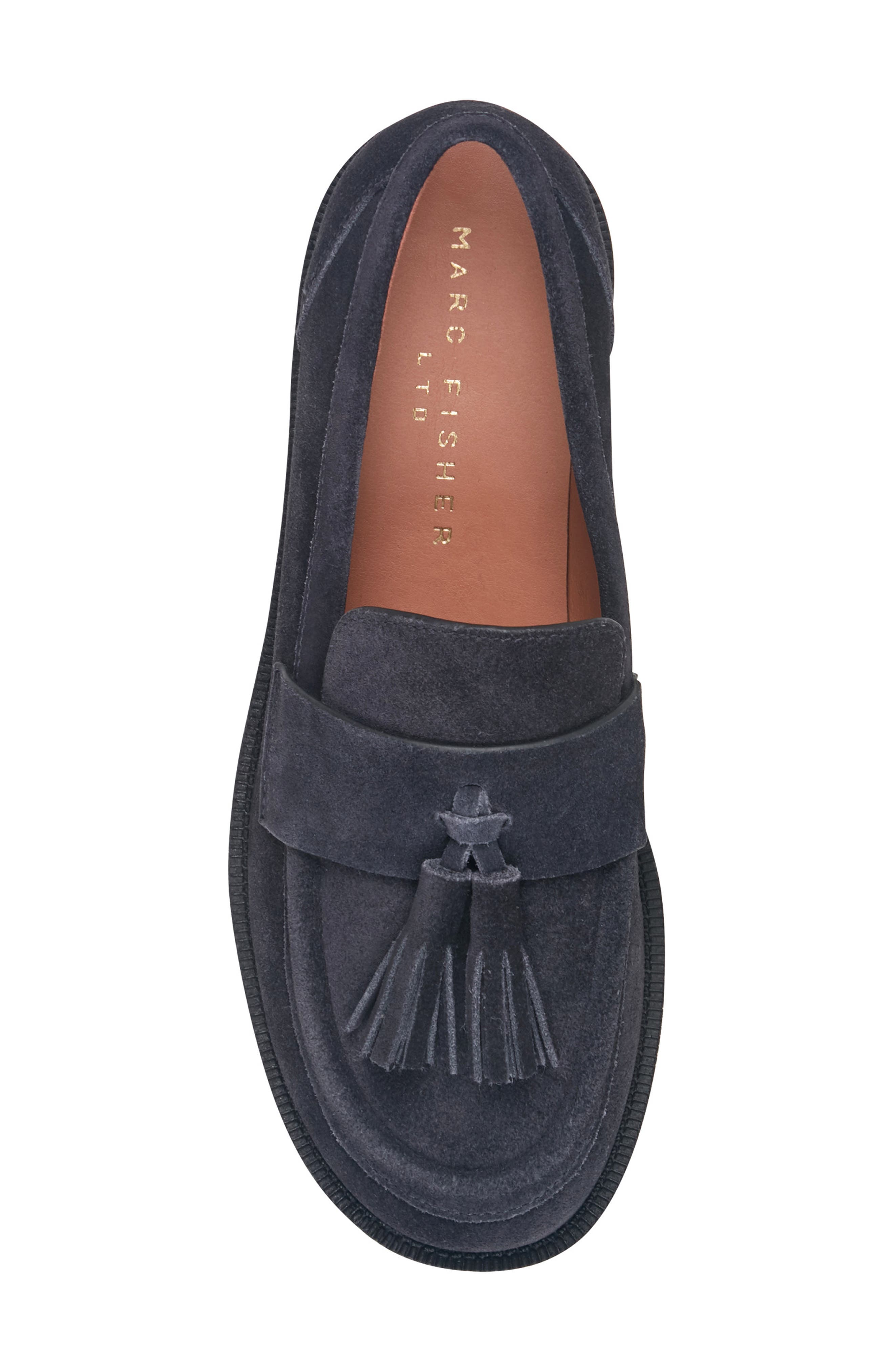 Tifani Tassel Loafer, Alternate, color, DARK BLUE