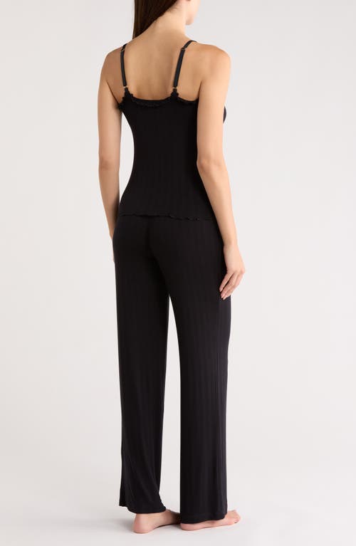 Honeydew Laid Back Wide Leg Pajamas In Black