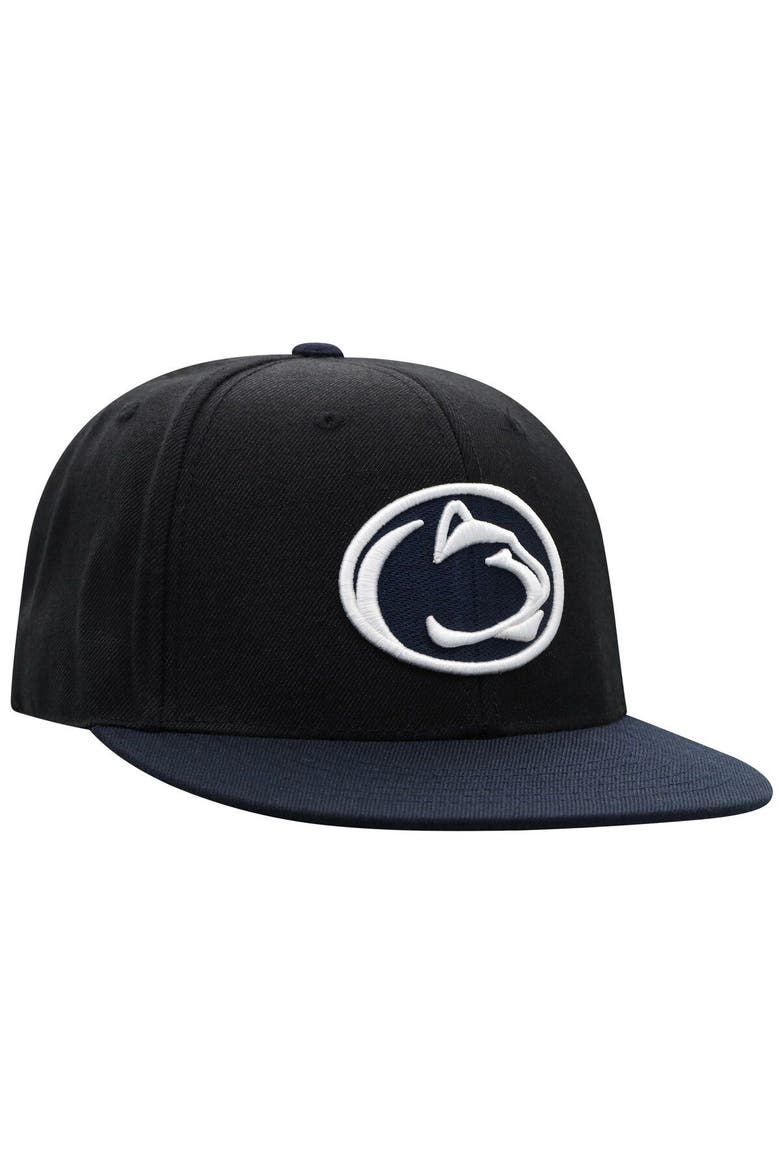 Men's Top of the World Black/Navy Penn State Nittany Lions Team Color Two-Tone Fitted Hat, Alternate, color, Black