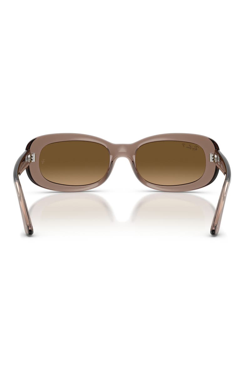 56mm Polarized Oval Sunglasses, Alternate, color, BEIGE