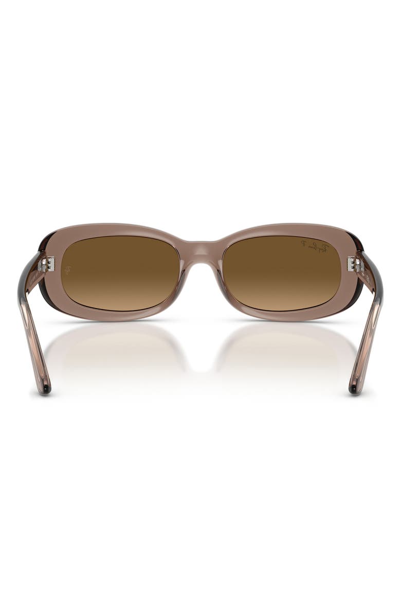 Ray-Ban 56mm Polarized Oval Sunglasses, Alternate, color, Beige