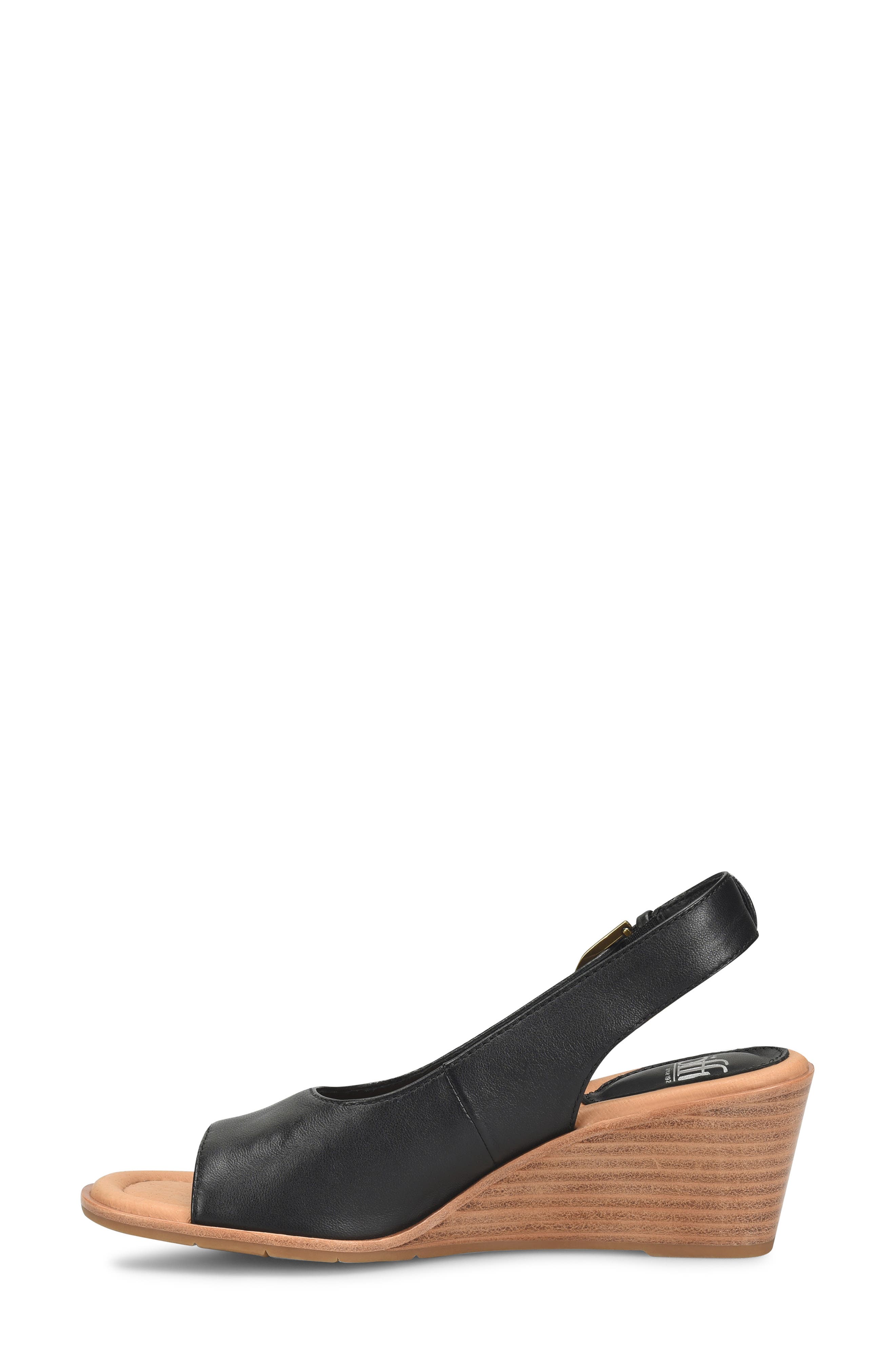Söfft Gabriella Slingback Peep Toe Wedge Sandal, Alternate, color, 