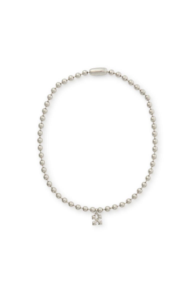 Men's Arrow Ballchain Necklace, Main, color, Silver