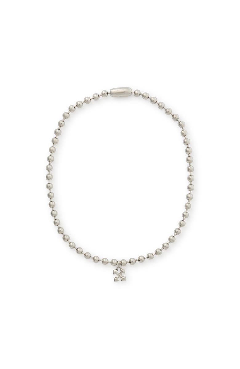 OFF WHITE Men's Arrow Ballchain Necklace, Main, color, 