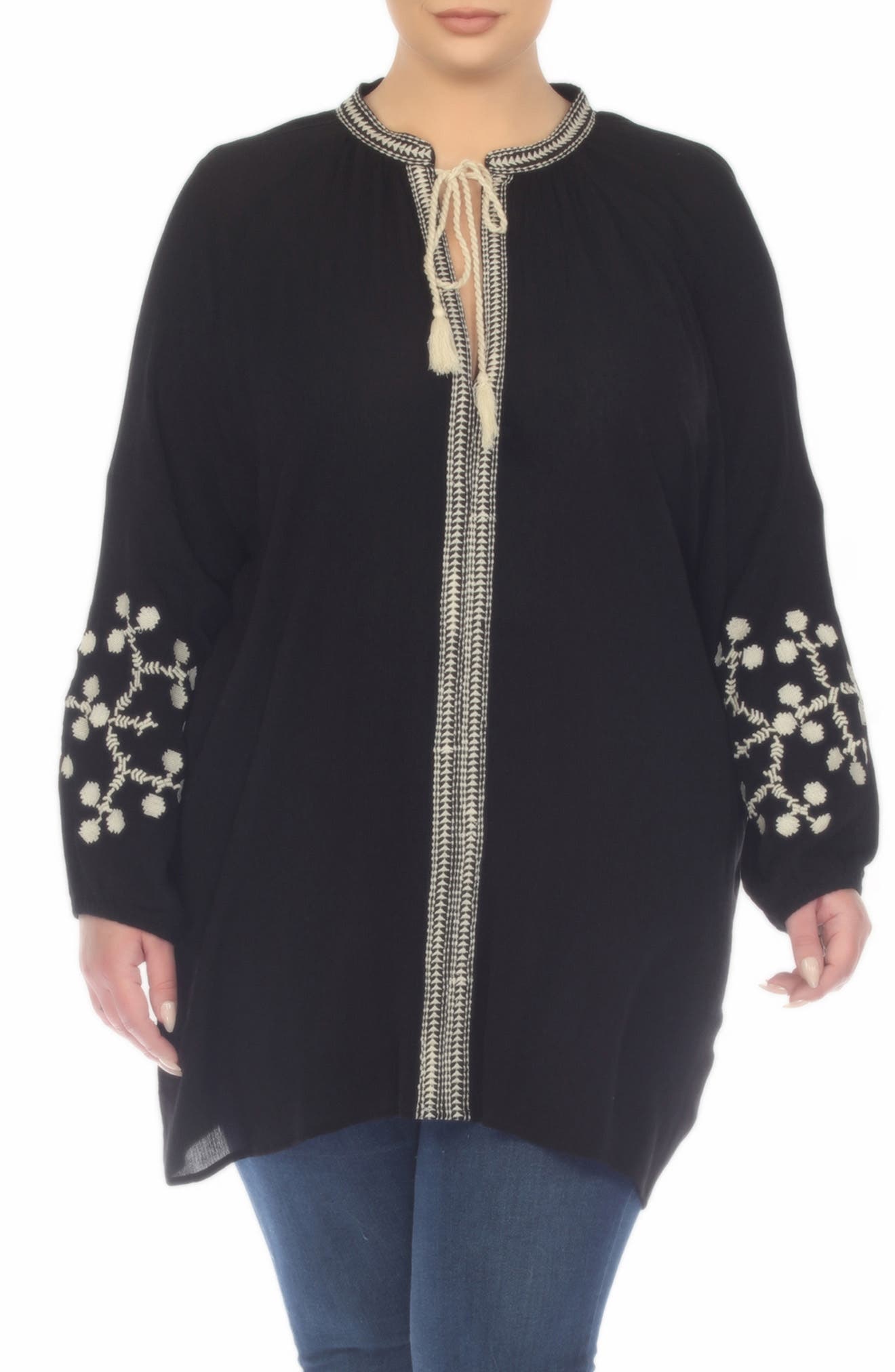 BOHO ME Embroidered Tunic Top