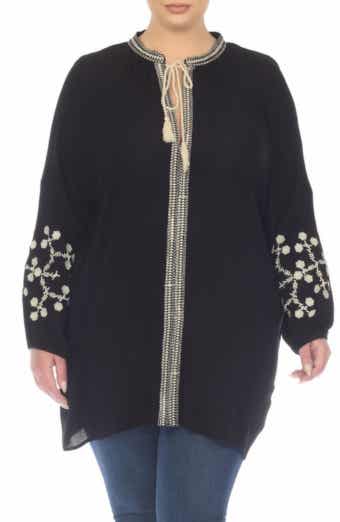 BOHO ME Embroidered Tunic Top