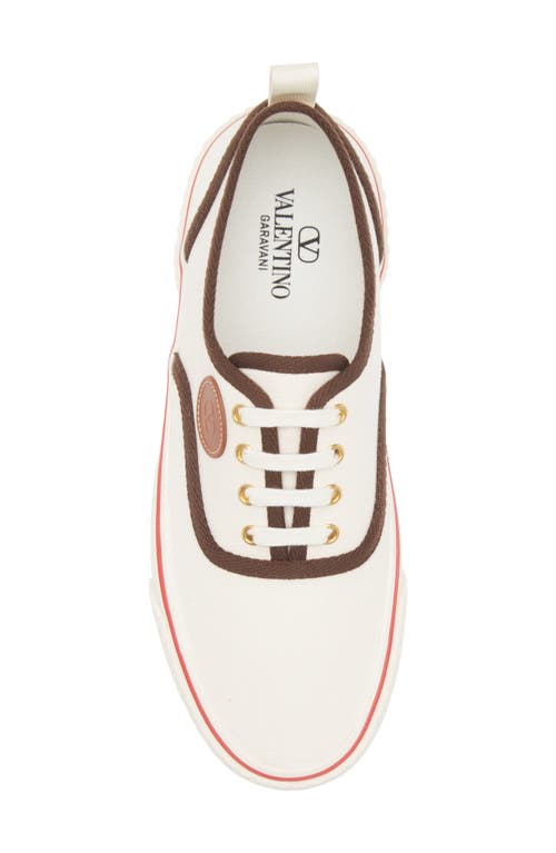 Valentino Nojoke Canvas Sneakers With Contrasting Profiles