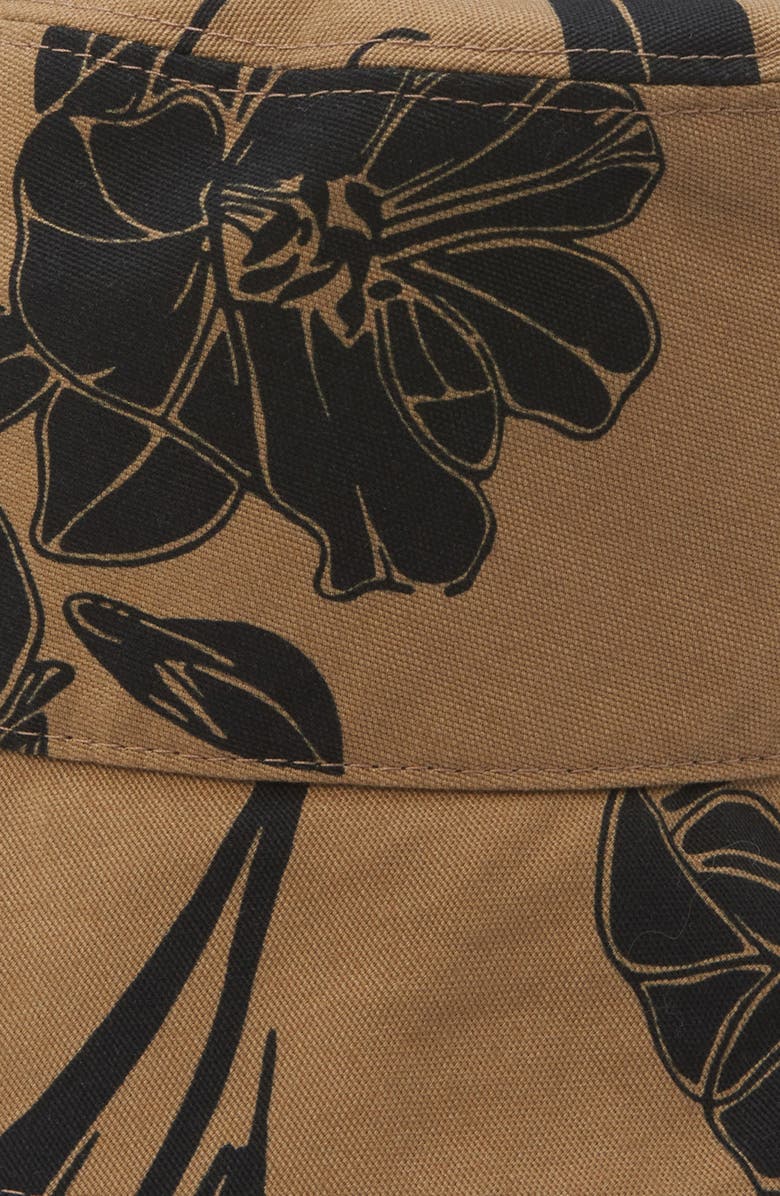 Moncler Reversible Bucket Hat, Alternate, color, Dark Beige Print